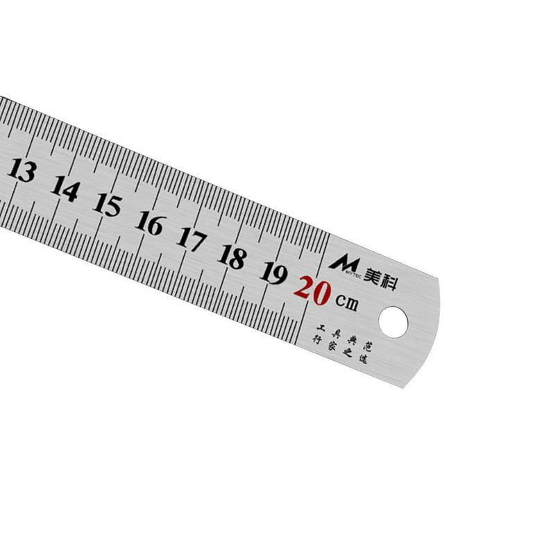 20/30/50cm Stainless Steel Double Side Straight Ruler Centimeter Inches Scale Precision Tool School Stationery Ruler Measuring Stainless Tool Plastic