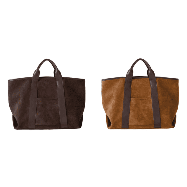 Bolso Mano para Mujer Hombro Gran Capacidad Vintage Gamuza (café)