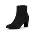 thumbnail image 1 of Unique Bargains Bottines à Talon Épais à Fermeture Éclair pour Femmes, 1 of 8