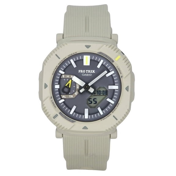 Casio Pro Trek Analog Digital Smartphone Link Resin Strap Gray Dial Tough Solar PRJ-B001-7 100M Men's Watch