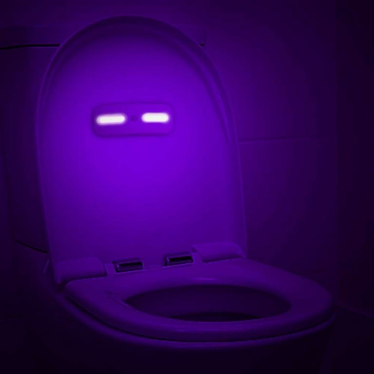 This motion-sensor activated toilet light kills bacteria