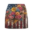 thumbnail image 6 of Women's Summer Skirts Casual Printed Tennis Skirt with Pockets Sport Yoga Shorts Activewear Summer Swing Gray 3XL, 6 of 6