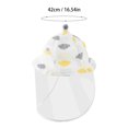 thumbnail image 3 of Gubotare Toddler Hat with Neck Flap Baby Sun Hat Adjustable Toddler Kids Wide Brim Bucket UPF 50+ Summer Play Hat with Chin Strap (Blue,Size 0-6 Months), 3 of 4