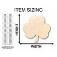 thumbnail image 2 of Unfinished Wood 3 Leaf Clover Silhouette - Craft- up to 46" DIY 16" / 3/4", 2 of 3