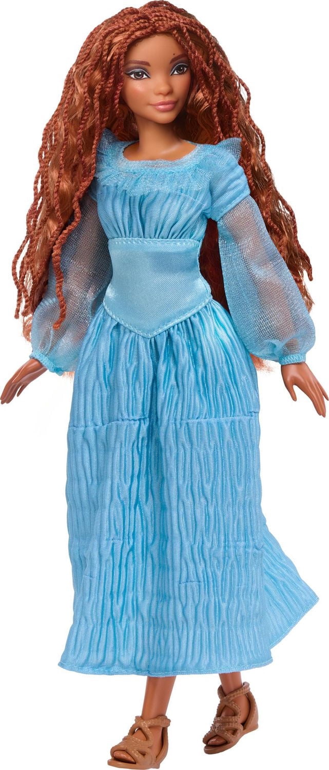 Disney The Little Mermaid Ariel Fashion Doll on Land in Signature Blue Dress, Toys Inspired by Disney’s The Little Mermaid​​