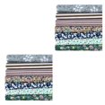 thumbnail image 4 of Matsuzay 7 Pieces Cotton Fabric Green Flower Kits Crafts Cloth Weave Print Crafting Assorted Plain DIY SewingQuilting Set Type1 NO1, 4 of 6