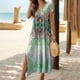 thumbnail image 4 of Vestido de Manga Corta para las Mujeres, Vestido Casual de Manga Corta con Cuello en V Hecha de Poliéster Cómodo para la Fiesta, Vestido Sexy para las Mujeres, 4 of 7