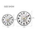 thumbnail image 5 of Yayeee Wall Clock for Living Room 9.5 inch Battery Operated Round with Holder, White Chubby Cat, 5 of 7