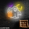 thumbnail image 2 of Glowneon Scary Ghost Pumpkin Neon Sign For Halloween Party Wall Decor, 2 of 5
