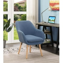 Convenience Concepts Take a Seat Charlotte Wingback Sherpa Accent Armchair, Sherpa Blue