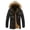 c01Black, variant on Men's Winter Jacket with Hood Water Repellent Windproof Thicken Parka Warm Winter Coat Sherpa Lined Jackets Down Coats Black XXXXXL