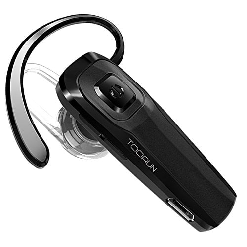 Auricular Bluetooth, TOORUN M26 Bluetooth Headset Handsfree V5.0 Wireless con cancelación de ruido y micrófono compatible con Android iPhone Cell Phone Laptop - Negro