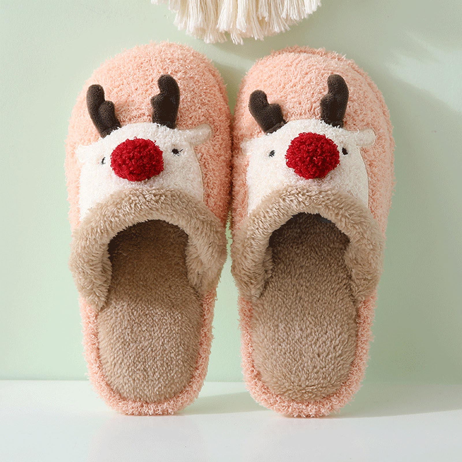 Cute House Slippers for Women Casual Chunky Slides Open Toe Indoor Sandals  Home | eBay