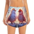 thumbnail image 2 of Pofeuu Heart Sky Bird Couple Print Women's Athletic Shorts Running Workout Shorts Tummy Control Quick Dry Gym Shorts with Pockets Double layer sports shorts-X-Large, 2 of 7