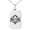 Silver, variant on Stainless Steel Healing Lotus Om Engraved Small Rectangle Dog Tag Charm Pendant Necklace