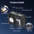 thumbnail image 4 of 2pack 1500 Lumens Ultra Bright Rechargeable Headlamp With White Red Light, 5 Modes Zoomable Waterproof Motion Sensor Headlight For Outdoor Camping Running Cycling Hiking, 4 of 10
