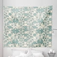 thumbnail image 1 of Geometric Tapestry, Big Small Circles Pale Tones Lattice Pattern in Abstract Modern Art, Fabric Wall Hanging Decor for Bedroom Living Room Dorm, 5 Sizes, Pale Teal Beige, by Ambesonne, 1 of 1