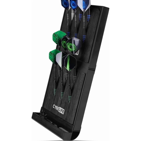 CyeeLife Assemblable Darts Holder Black for 12 soft and steel darts, Detachable Pro Dartboard accessories