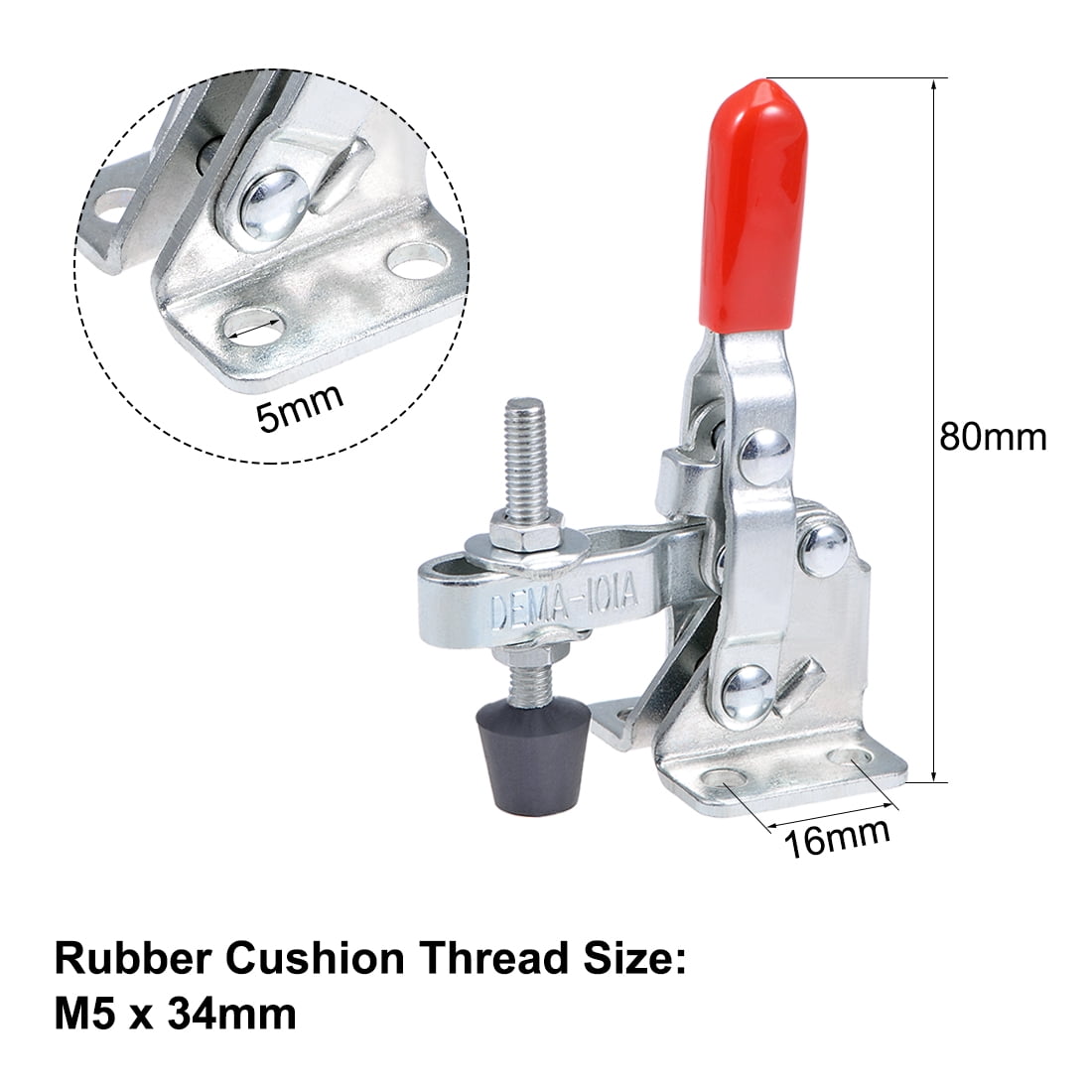 2Pcs 101A 50Kg//110LBS Toggle Clamp Capacity Vertical Handle