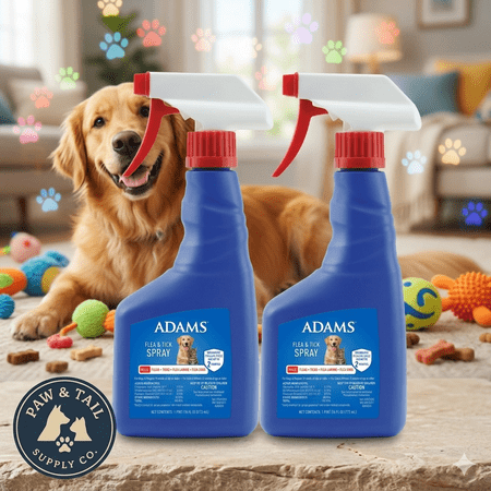 Adams Flea & Tick Spray for Dogs & Cats 16 oz Fleas Eggs Larvae Ticks 2-Pack