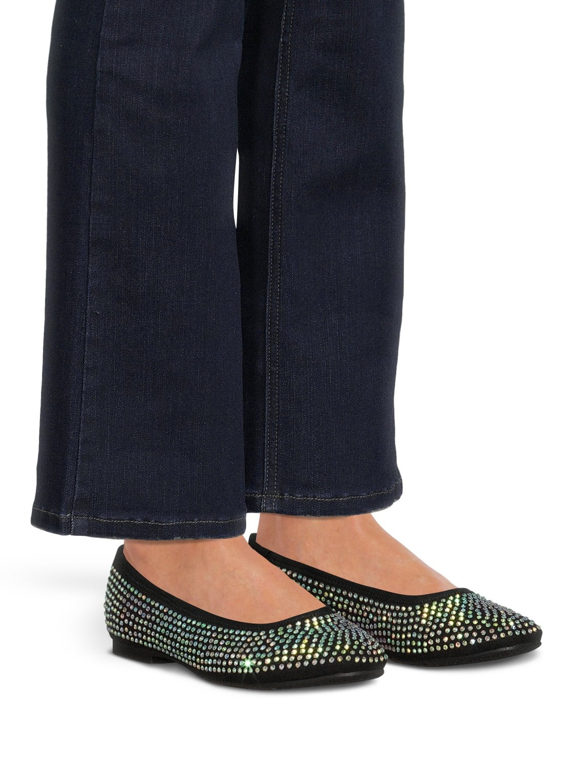 No Boundaries Women's Rhinestone Ballet Flats