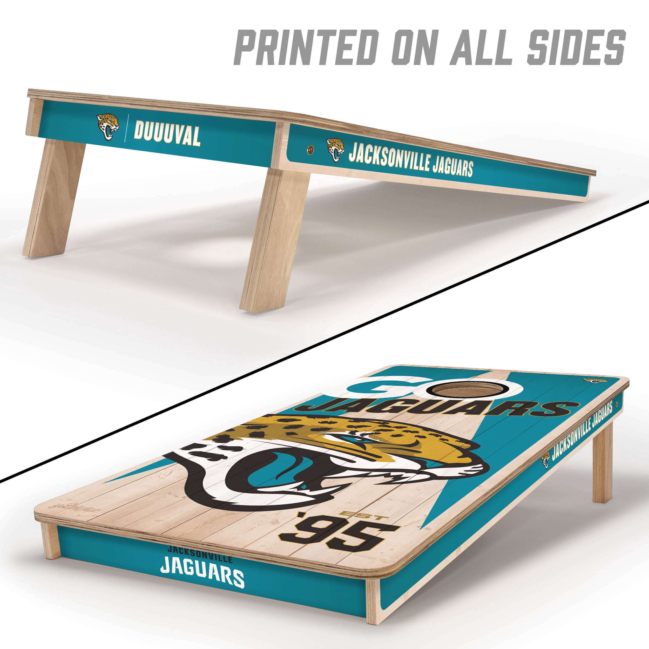YouTheFan NFL Jacksonville Jaguars 2' x 4' Cornhole Game No Bags