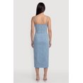thumbnail image 3 of Women's Sleeveless Zip Back Denim Dress with Side Slit, 3 of 3