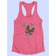 thumbnail image 3 of Butterfly Paradise Cascade Racerback Tank Women -Image by Shutterstock, Female Large, 3 of 4