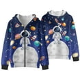 thumbnail image 4 of KUIFORTI Little Astronaut Cute Hoodies for Girls 8-10 Fleece-Lined Breathable Lined Zip Up Hooded Sweatshirts Soft Full Casual Long Sleeve Jacket for Outdoor Activity, 4 of 6