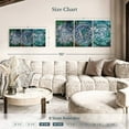 thumbnail image 4 of Elephant Stock Sacred Mandala Symbol Wall Art - Horizontal Multi Panel Canvas - Living Room Wall Decor - Decor Elements Multi Panel - Teal And Purple Decor - 56" x 27", 4 of 8