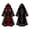 Red_01, variant on Women's Electric Heated Robe with 6 Heat Settings, Plush Gothic Rose Hooded Bathrobe, 3 Heated Panels Wearable Heated Blanket Cloak with Auto-Off