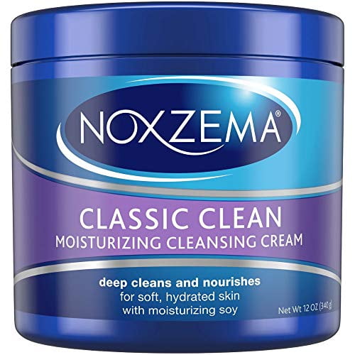 Noxzema Classic Clean Moisture Cleansing Cream 12 Ounce Jar (354ml) (3 Pack)