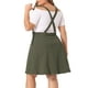 thumbnail image 3 of Vestido de mezclilla de talla grande Agnes Orinda para mujeres, monos con tirantes ajustables, faldas 3X, verde ejército, 3 of 5