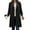 Black., variant on Fall/Winter Womens Trench Coats,Womens Waterproof Double-Breasted Knee-Length Trench Coat,Solid Color Long Sleeve Loose Outdoor Windbreaker Hiking Jackets