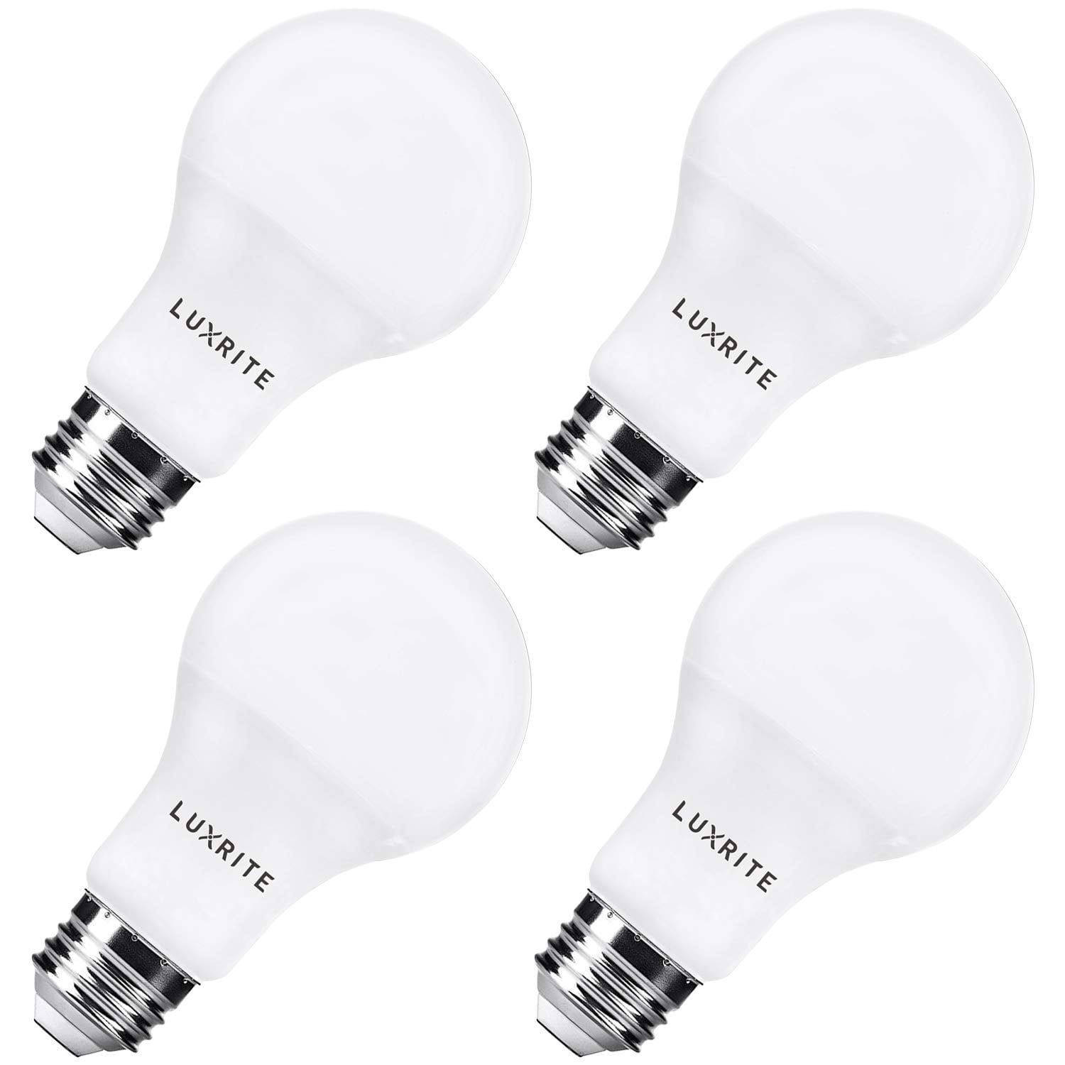 Pack of 4 Luxrite LED Light Bulb 100W Equivalent, 14W A21 Bulb, 2700K