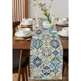 thumbnail image 2 of Boho Etnic Burlap Cotton Table Runner 13x90 Inches Long, Vintage Colorful Country Abstract Geometric Farmhouse Table Runners, Outdoor Dining Tablecloths Decor for Baby Shower/Party/Wedding, 2 of 6
