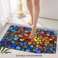 thumbnail image 3 of Blue Red Yellow Door Mat&nbsp;Indoor Outdoor Entrance, Non Slip Rug for Kitchen Bathroom Entryway Rug, Modern Colored Rainbow Stained Glass Washable Doormat Floor Mat for Office Home Decor 24x36 Inch, 3 of 8