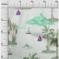 thumbnail image 2 of oneOone Velvet Sea Green Fabric Tropical Beach Craft Projects Decor Fabric Printed By The Yard 58 Inch Wide, 2 of 4