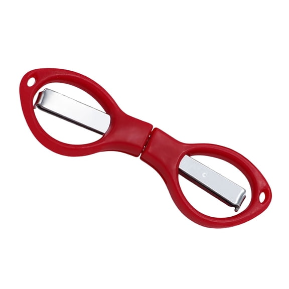 Clearance Under $1.39! 1PC Folding Stainless Steel Scissors, Compact Travel Scissors with Safety Lock, for Home & Travel, Red, 10x5cm