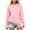 Pink, variant on Tqcoqu Women's Solid Crew Neck Pullover Sweatshirt with Dual Front Patch Pockets,Long Sleeve Loose Casual Tops for Fall Winter,Black Women's S-XXL