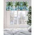 thumbnail image 5 of Tropical Plant Valances for Windows Blue Wood Grain Starfish Vintage Nautical Valance Rod Pocket Short Window Treatments Curtains for Kitchen Bathroom Living Room Bedroom, 42 x 18 Inch, 5 of 7
