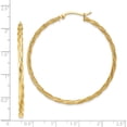 thumbnail image 3 of 14K Yellow Gold Polished 2.5mm Twisted Hoop Earrings (51.5 X 49.5) Made In Peru tf1610, 3 of 5