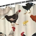 thumbnail image 3 of Beige Chicken Pattern Shower Curtain 72"x84" ,Bathroom Decorative Shower Curtains Set with 12 Hooks,Modern Waterproof Washable Shower Curtain, 3 of 6