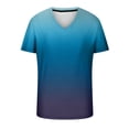 thumbnail image 3 of Vetsdori Mens Sports Shirts Sky Blue Fashion Pullover Short Sleeve Slim Travel Gym T-Shirts for Men V-Neck, 3 of 4