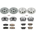 thumbnail image 2 of PowerStop Front and Rear Stock Replacement Brake Pad and Rotor Kit with Calipers Fits: PONTIAC TOYOTA Select Models KCOE4140, 2 of 5