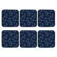 thumbnail image 2 of Pofeuu BLUE Flamingo Birds Print Leather Coasters Set of 6, Round Cups Mugs Mat Pad for Home Kitchen Heat Resistant Drink Coasters,Square, 2 of 7
