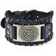 thumbnail image 1 of Pulsera vintage pirata TANGJMXG con brújula ancha PARA hombres de cuero, 1 of 5
