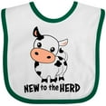 thumbnail image 3 of Inktastic New to the Herd Cute Cow Boys or Girls Baby Bib, 3 of 4