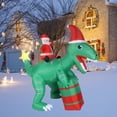 thumbnail image 3 of 7.87FT Christmas Inflatables Dinosaur, Christmas Santa Riding Dinosaur Inflatables, Christmas Inflatable Outdoor Decorations, for Indoor Outdoor Yard Garden, 3 of 7