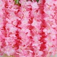 thumbnail image 5 of Babibeauty 12 Pack 3.6 Feet Artificial Fake Wisteria Vine Ratta Hanging Garland Silk Flowers String Home Party Wedding Decor (Pink), 5 of 9